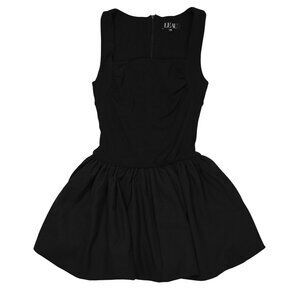 LEAU Bisou Bubble Hem Dress in Black